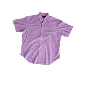 Polo Ralph Lauren Shirt Mens XL Red White Check Short Sleeve Pony Classic